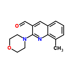 8-Methyl-2-(4-morpholinyl)-3-quinolinecarbaldehyde结构式