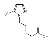 [2-(5-methyl-pyrazol-1-yl)-ethylsulfanyl]-acetic acid Structure