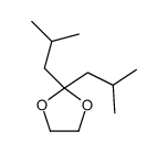 2,2-bis(2-methylpropyl)-1,3-dioxolane结构式