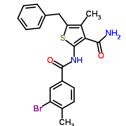 5-Benzyl-2-[(3-bromo-4-methylbenzoyl)amino]-4-methyl-3-thiophenecarboxamide结构式