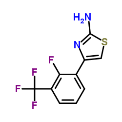 4-[2-Fluoro-3-(trifluoromethyl)phenyl]-1,3-thiazol-2-amine Structure