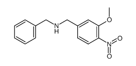 N-benzyl-N-(3-methoxy-4-nitro-benzyl)-amine Structure