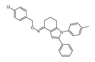 N-[(4-chlorophenyl)methoxy]-1-(4-methylphenyl)-2-phenyl-6,7-dihydro-5H-indol-4-imine Structure