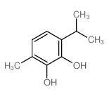 1,2-Benzenediol,3-methyl-6-(1-methylethyl)-结构式