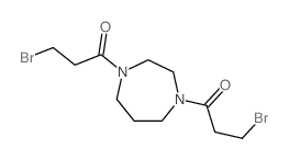 1H-1,4-Diazepine,1,4-bis(3-bromo-1- oxopropyl)hexahydro- Structure