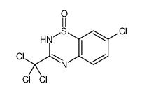 7-chloro-3-(trichloromethyl)-4H-1λ4,2,4-benzothiadiazine 1-oxide结构式