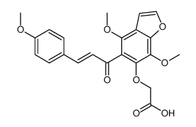 2-[[4,7-dimethoxy-5-[(E)-3-(4-methoxyphenyl)prop-2-enoyl]-1-benzofuran-6-yl]oxy]acetic acid结构式