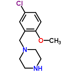 1-(5-Chloro-2-methoxybenzyl)piperazine结构式