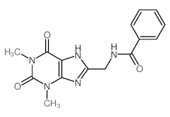 N-[(1,3-dimethyl-2,6-dioxo-7H-purin-8-yl)methyl]benzamide结构式