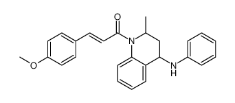 1-(4-anilino-2-methyl-3,4-dihydro-2H-quinolin-1-yl)-3-(4-methoxyphenyl)prop-2-en-1-one结构式