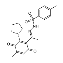 5-methyl-3-pyrrolidin-1-yl-2-[1-(toluene-4-sulfonylhydrazono)-ethyl]-[1,4]benzoquinone Structure