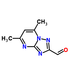 5,7-二甲基-[1,2,4]噻唑并[1,5-a]嘧啶-2-甲醛结构式