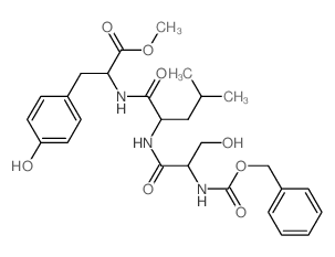 methyl 3-(4-hydroxyphenyl)-2-[[2-[(3-hydroxy-2-phenylmethoxycarbonylamino-propanoyl)amino]-4-methyl-pentanoyl]amino]propanoate结构式