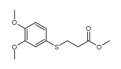 3-(3,4-dimethoxyphenyl)-sulfanyl-propionic acid methyl ester结构式