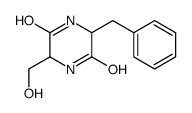 3-benzyl-6-(hydroxymethyl)piperazine-2,5-dione结构式