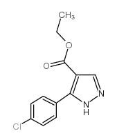 ETHYL-3-(P-CHLOROPHENYL)-4-PYRAZOLE CARBOXYLATE结构式