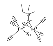 [Re2(carbonyl)8(μ-hydrido)(μ-triethylsilanolato)] Structure