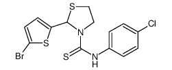 3-Thiazolidinecarbothioamide,2-(5-bromo-2-thienyl)-N-(4-chlorophenyl)-(9CI)结构式