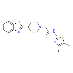1-Piperidineacetamide,4-(2-benzothiazolyl)-N-(4,5-dimethyl-2-thiazolyl)-(9CI) Structure
