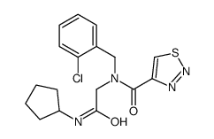 1,2,3-Thiadiazole-4-carboxamide,N-[(2-chlorophenyl)methyl]-N-[2-(cyclopentylamino)-2-oxoethyl]-(9CI) Structure