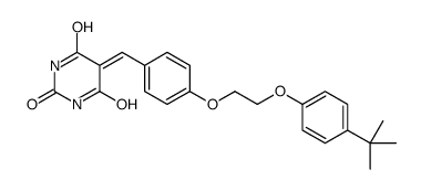 5-[[4-[2-(4-tert-butylphenoxy)ethoxy]phenyl]methylidene]-1,3-diazinane-2,4,6-trione结构式
