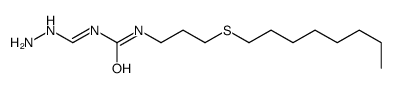 1-(hydrazinylmethylidene)-3-(3-octylsulfanylpropyl)urea结构式