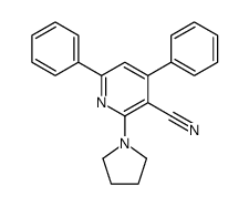4,6-diphenyl-2-pyrrolidin-1-ylpyridine-3-carbonitrile结构式