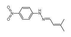 3-methyl-crotonaldehyde-(4-nitro-phenylhydrazone)结构式