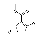 methyl 2-oxo-1-potassiocyclopentane carboxylate结构式