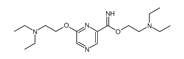 6-(2-diethylamino-ethoxy)-pyrazine-2-carboximidic acid 2-diethylamino-ethyl ester Structure