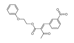 2-[1-(3-Nitro-phenyl)-meth-(E)-ylidene]-3-oxo-butyric acid 2-phenoxy-ethyl ester Structure