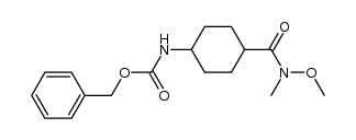 (4-(methoxy-methyl-carbamoyl)-cyclohexyl)-carbamic acid benzyl ester Structure