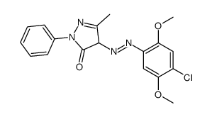 4-[(4-chloro-2,5-dimethoxyphenyl)azo]-2,4-dihydro-5-methyl-2-phenyl-3H-pyrazol-3-one结构式