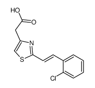 2-[2-[2-(2-chlorophenyl)ethenyl]-1,3-thiazol-4-yl]acetic acid结构式