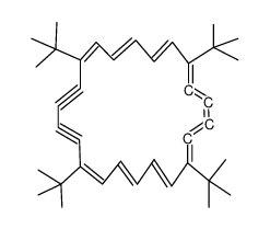 1,6,12,17-Tetra-tert.butyl-2,4,13,15-tetrakisdehydro-<22>-annulen结构式