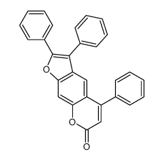 2,3,5-triphenylfuro[3,2-g]chromen-7-one结构式