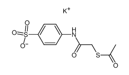 N-[2-(acetylthio)acetyl]sulfanilic acid potassium salt结构式