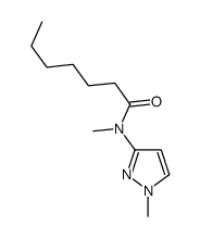 N-methyl-N-(1-methylpyrazol-3-yl)heptanamide结构式