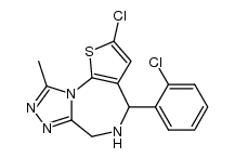 2-chloro-4-(2-chloro-phenyl)-9-methyl-5,6-dihydro-4H-thieno[3,2-f][1,2,4]triazolo[4,3-a][1,4]diazepine Structure