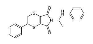 6-(1-anilino-ethyl)-2-phenyl-2,3-dihydro-[1,4]dithiino[2,3-c]pyrrole-5,7-dione Structure