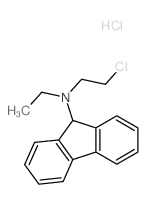 9H-Fluoren-9-amine,N-(2-chloroethyl)-N-ethyl-, hydrochloride (1:1)结构式