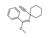 methyl N-(1-cyanocyclohexyl)benzenecarboximidate结构式