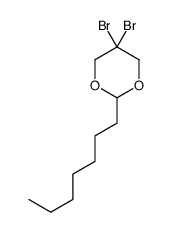 5,5-dibromo-2-heptyl-1,3-dioxane Structure