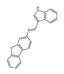 9H-Fluoren-2-amine,N-(1H-indol-3-ylmethylene)- Structure