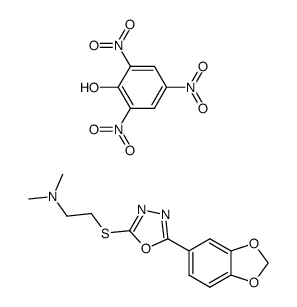 [2-(5-benzo[1,3]dioxol-5-yl-[1,3,4]oxadiazol-2-ylsulfanyl)-ethyl]-dimethyl-amine, monopicrate Structure