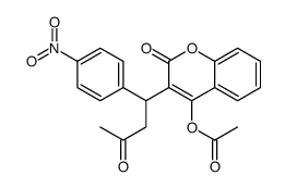 [3-[1-(4-nitrophenyl)-3-oxobutyl]-2-oxochromen-4-yl] acetate Structure