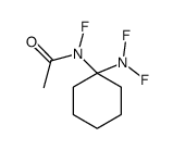 N-[1-(difluoroamino)cyclohexyl]-N-fluoroacetamide结构式