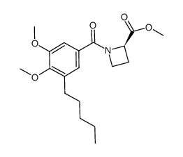 1-(3,4-dimethoxy-5-pentylbenzoyl)azetidine-2R-carboxylic acid methyl ester Structure