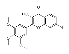 3-hydroxy-7-iodo-2-(3,4,5-trimethoxyphenyl)chromen-4-one Structure