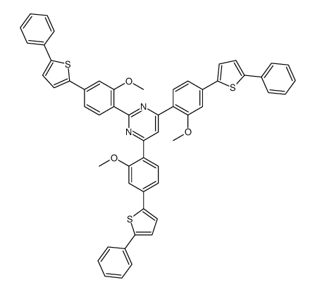 2,4,6-tris[2-methoxy-4-(5-phenylthiophen-2-yl)phenyl]pyrimidine Structure